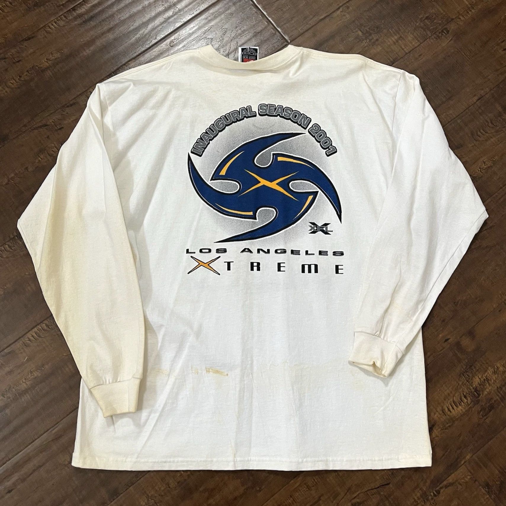 Nike VINTAGE Nike Football T-Shirt XL Men White 2001 LA XFL Xtreme Sports Football Men's Size US XL / EU 56 / 4 - 7 Thumbnail