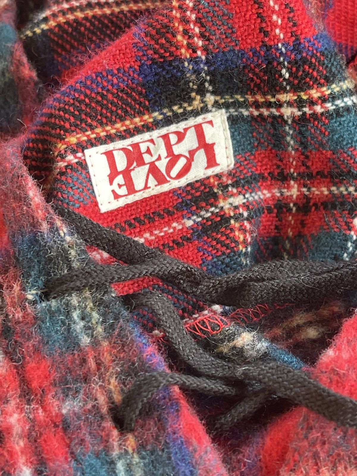 Vintage DEPT LOVE LGB Punk Rave Wool Plaid Hooded Size US L / EU 52-54 / 3 - 11 Thumbnail