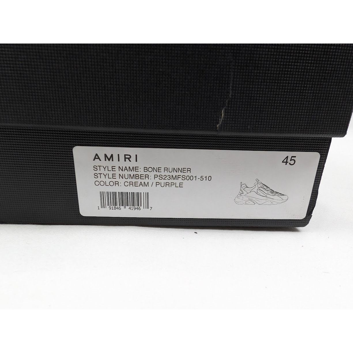 Amiri o1rshd1 Bone Runners in Cream/Purple Size US 12 / EU 45 - 23 Thumbnail