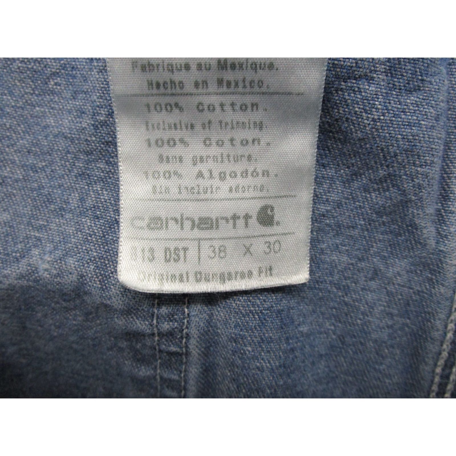 Carhartt VTG Carhartt Jeans DST Original Fit 38x28 Blue Men Read Skater Workwear Trousers B13 DST Reg Straight 38 Mens Size US 38 / EU 54 - 4 Thumbnail