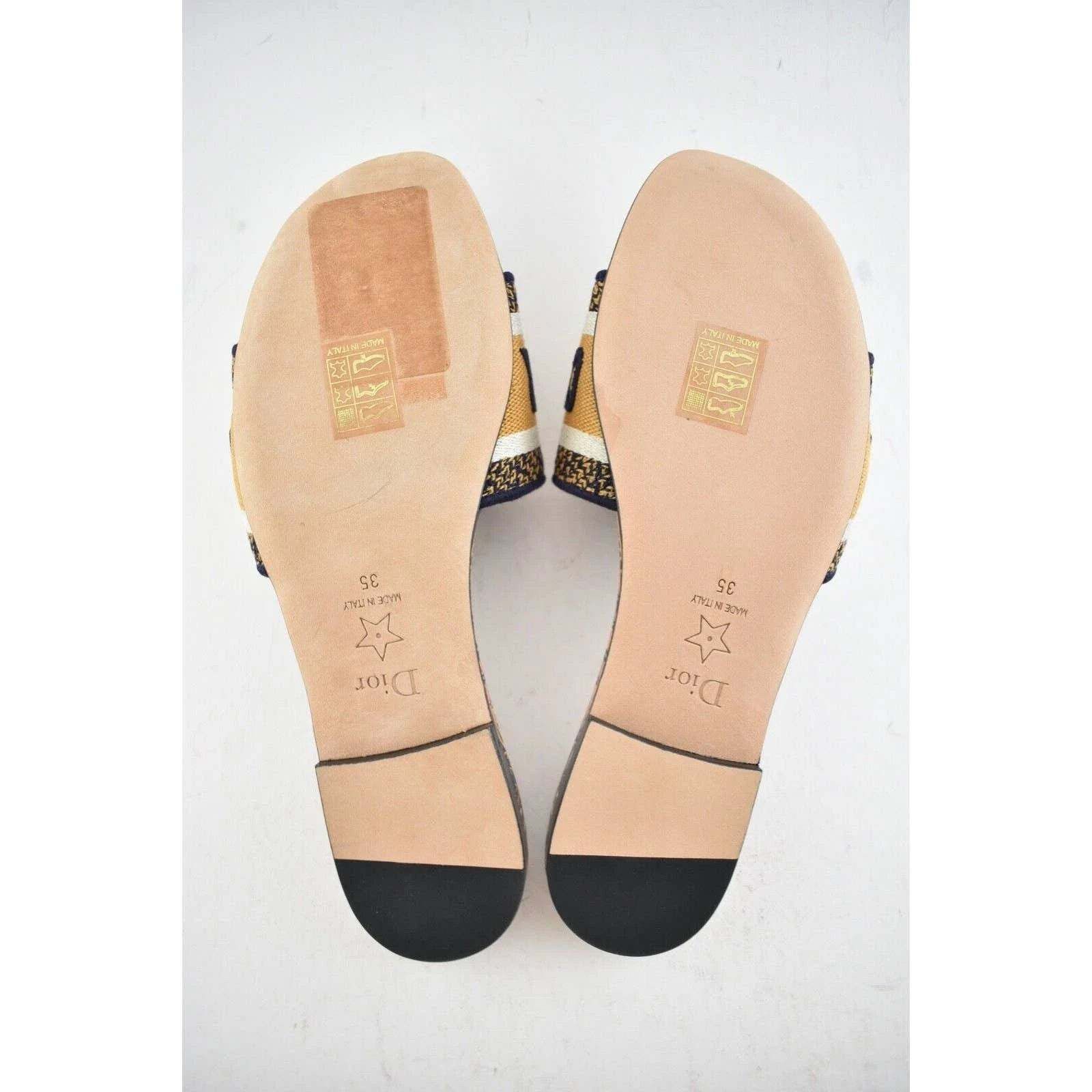 Dior Dway Animals Logo Slide Mule Flat Sandal 35 Size US 5 / IT 35 - 12 Thumbnail