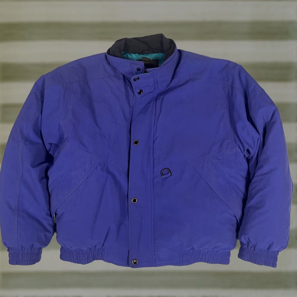 Eddie Bauer VINTAGE Eddie Bauer Jacket Mens Regular M Green 90s - Down Windbreaker Full Zip Lined Goose Down Puffer Teal Cobalt Blue Logo Goose Down Puffer Size US M / EU 48-50 / 2 - 1 Thumbnail