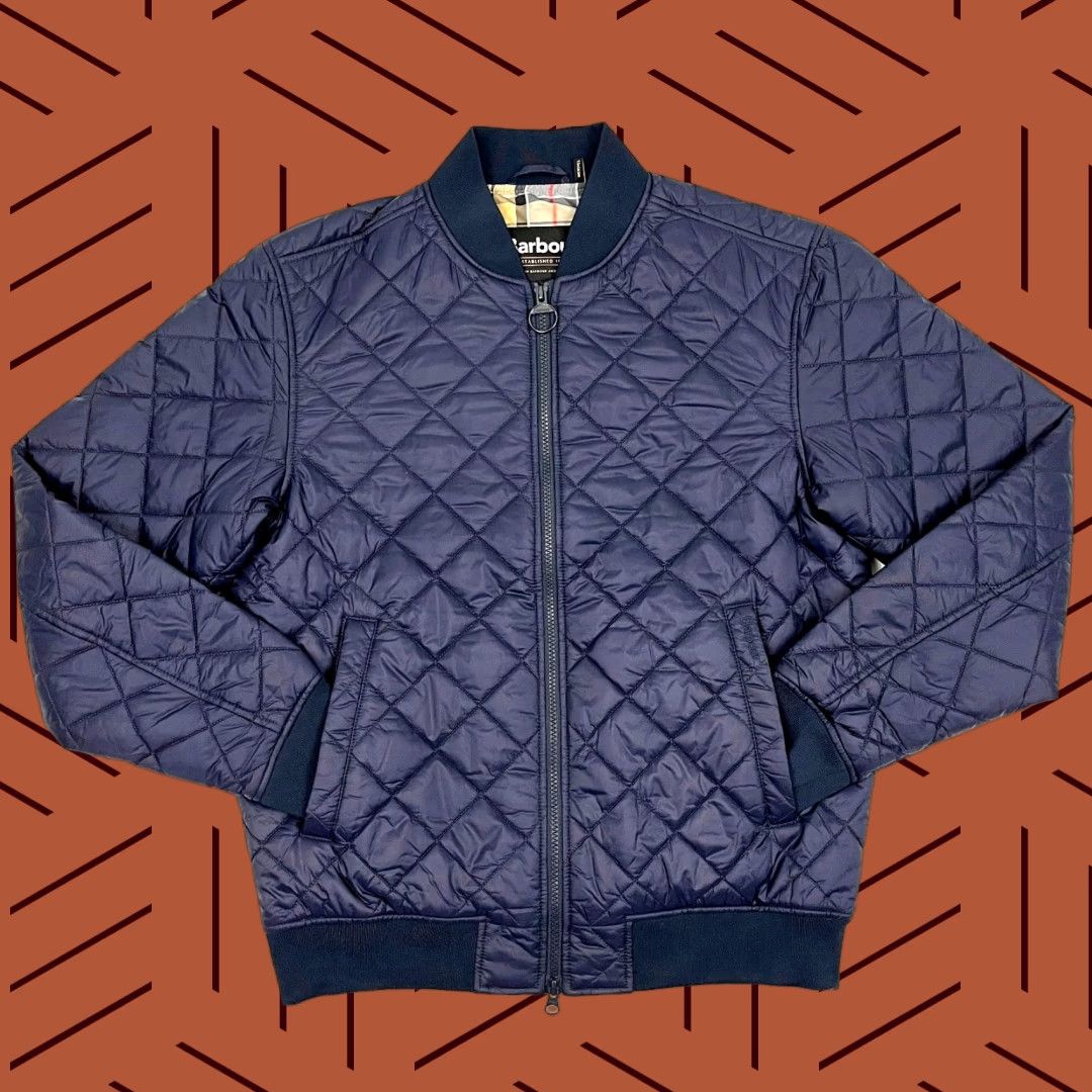Barbour **Barbour Galento Quilted Mens M Blue Full Zip Bomber Jacket** User: Barbour Galento Quilted Mens M Blue Full Zip Bomber Jacket Size US M / EU 48-50 / 2 - 1 Thumbnail