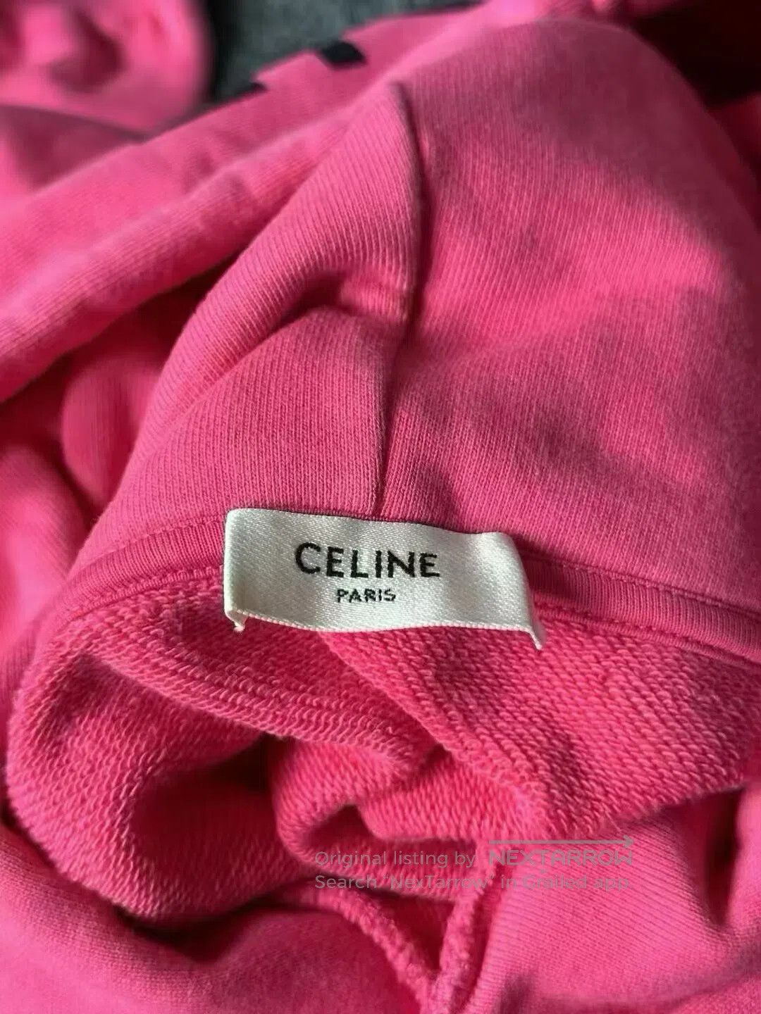 Celine CELINE Logo Embroidered Hoodie| Size US XL / EU 56 / 4 - 3 Thumbnail