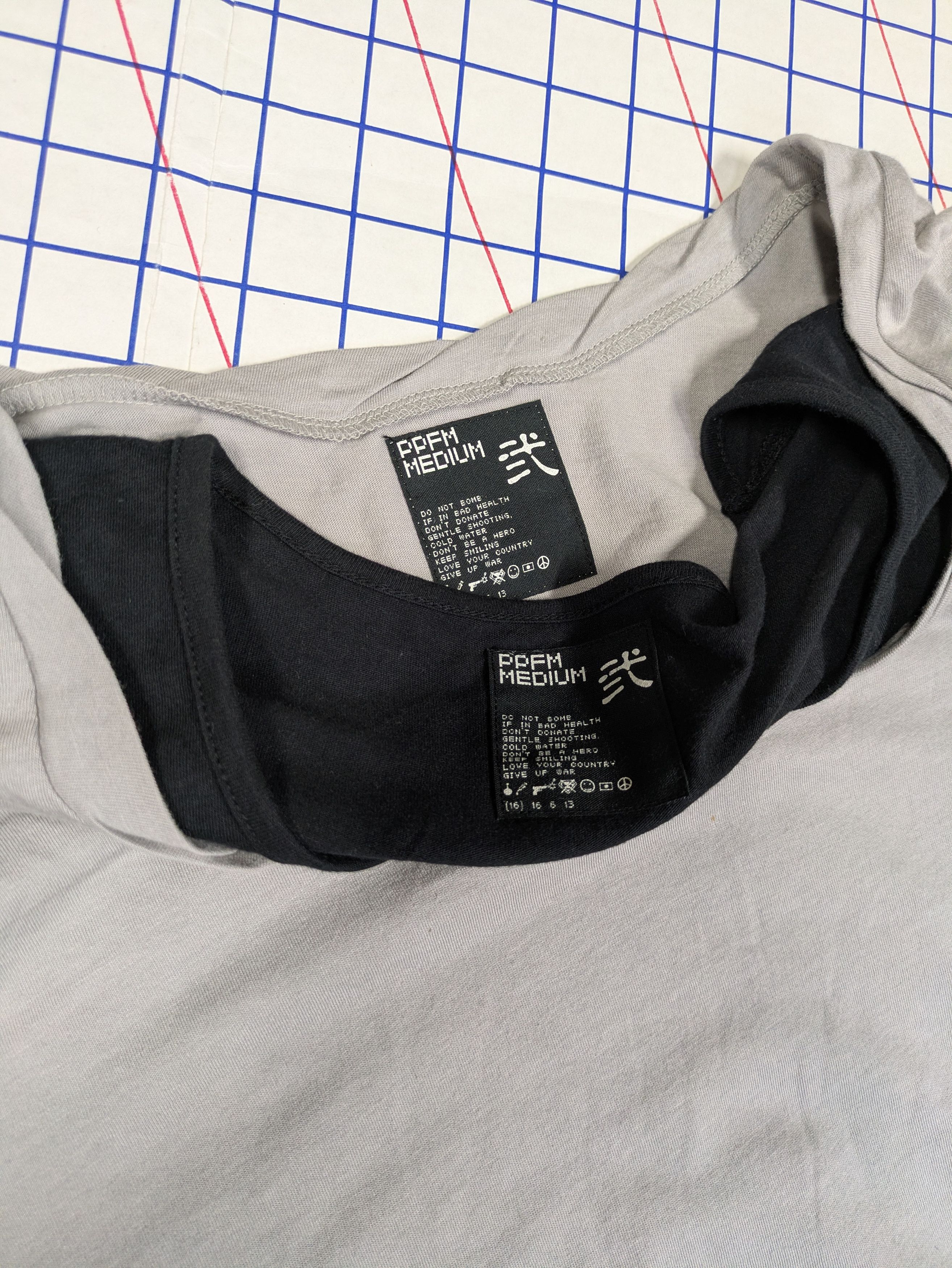 PPFM PPFM layered two shirt set grey and black Size US M / EU 48-50 / 2 - 3 Thumbnail