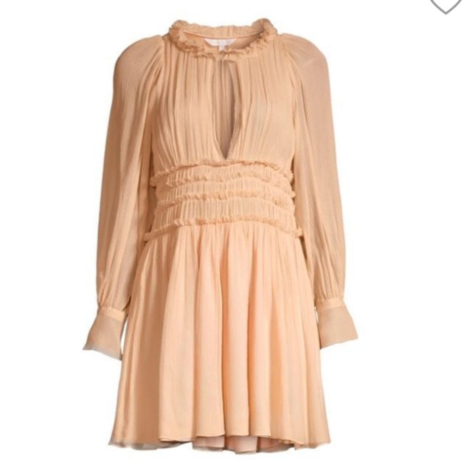 Rebecca Taylor Rebecca Taylor Silk Keyhole Mini Dress Blush pink Size 0 Size XS / US 0-2 / IT 36-38 - 2 Thumbnail