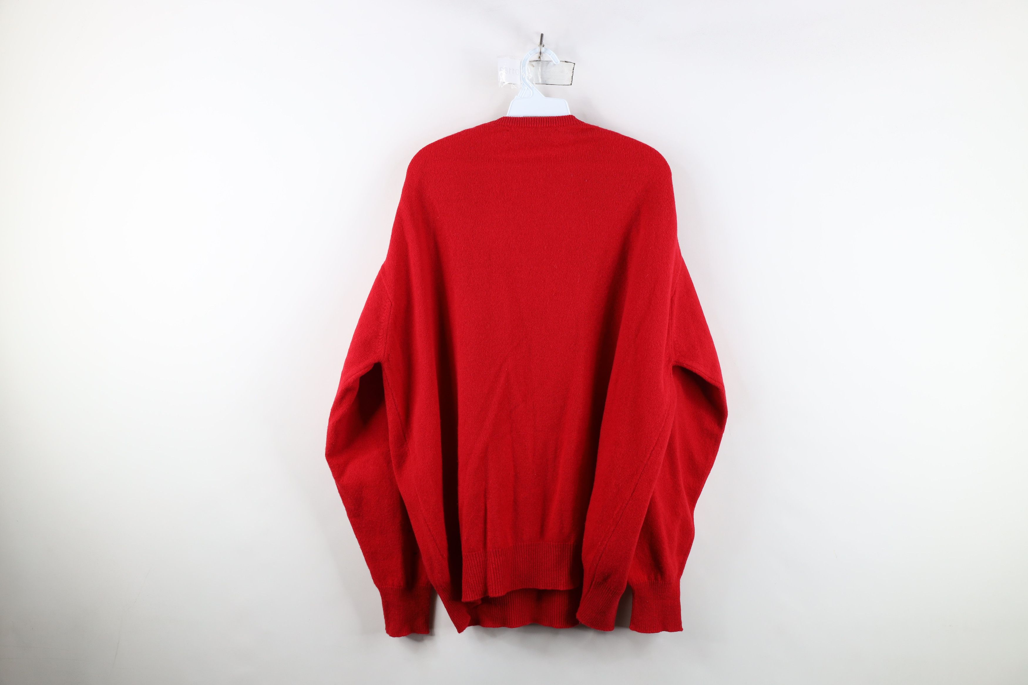 Vintage Vintage 70s Streetwear Knit Argyle Diamond V-Neck Sweater Size US XXL / EU 58 / 5 - 10 Thumbnail
