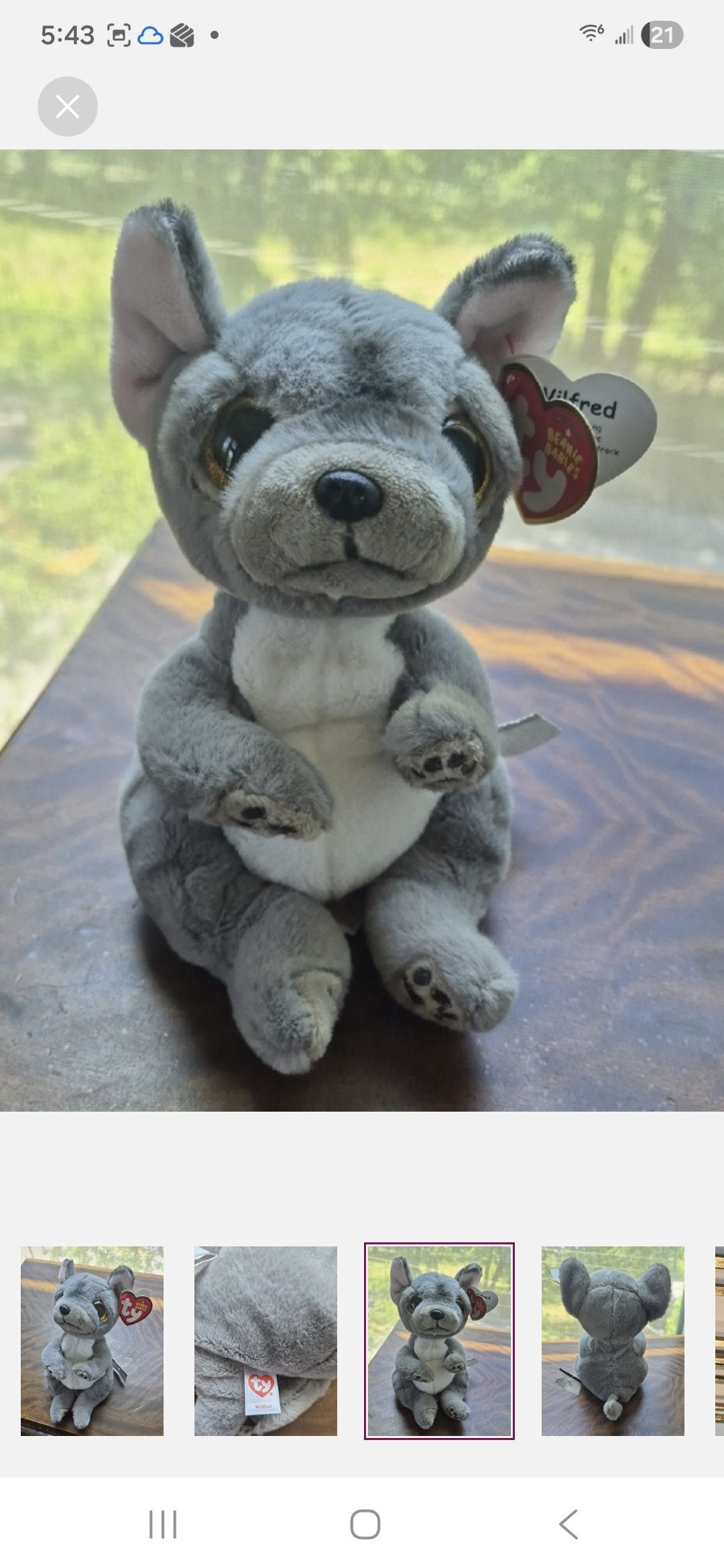 Other TY Beanie Babies Wilfred Baby Puppy Size ONE SIZE - 2 Thumbnail