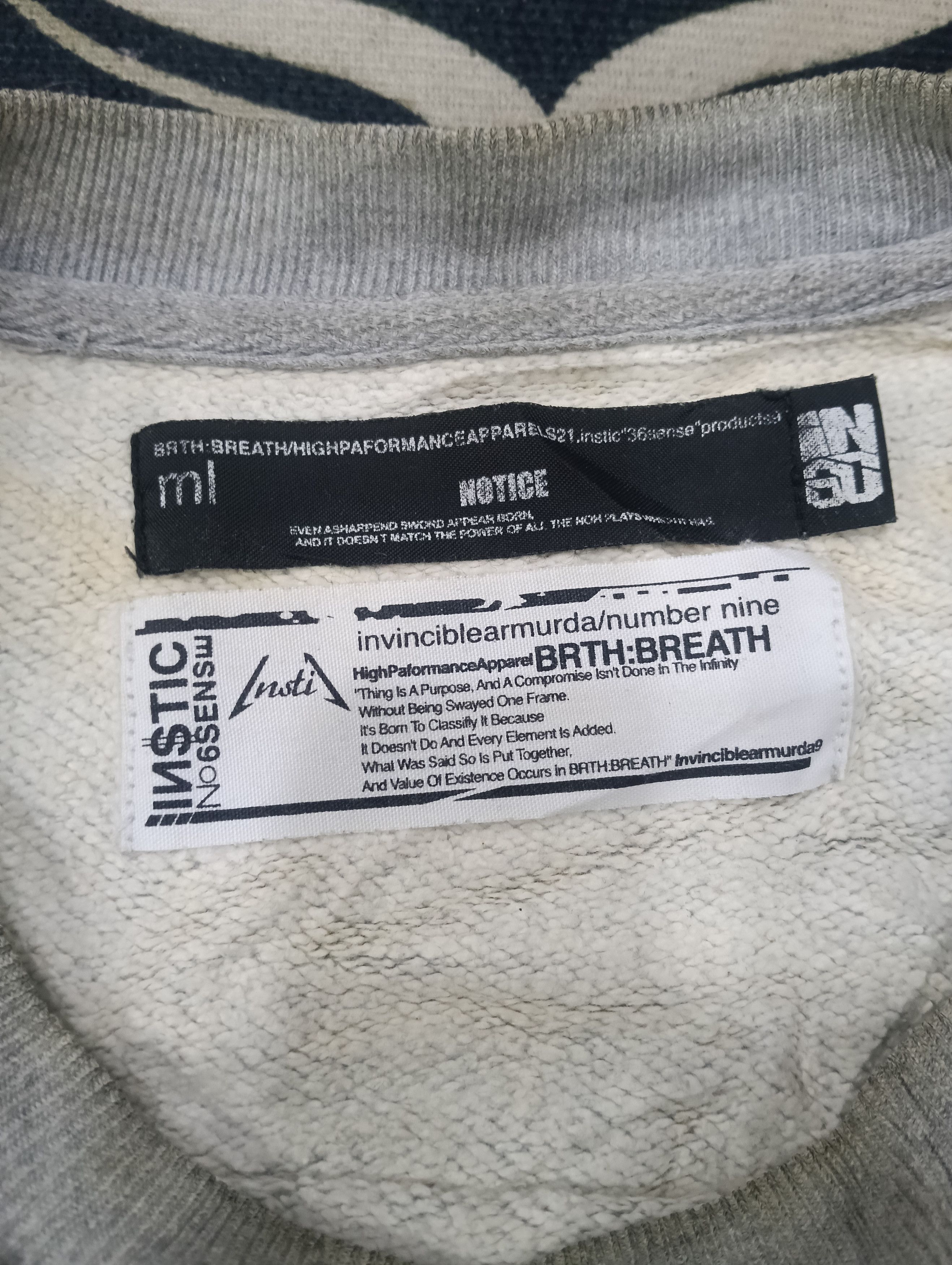 Number (N)ine Number nine X Invinciblearmurda Sweatshirt Size US XXL / EU 58 / 5 - 6 Thumbnail