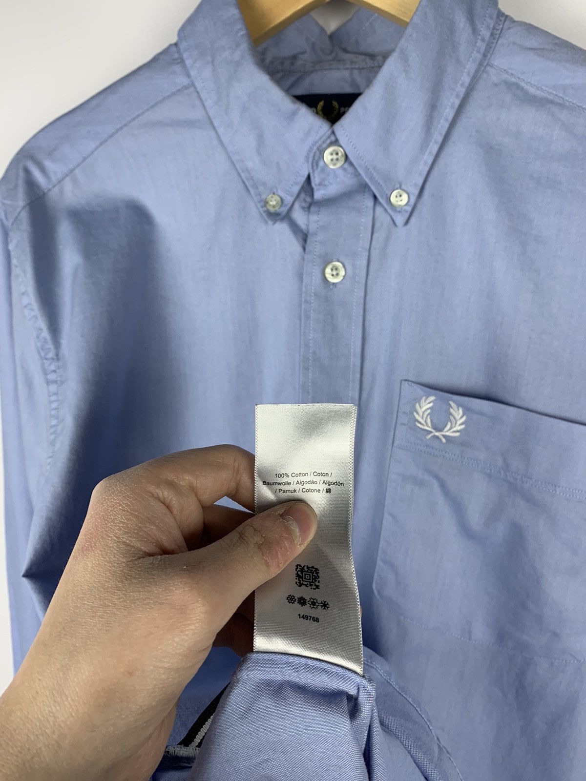 Fred Perry Fred Perry Button-Down Shirt Formal Blue Size M England 90s Size US M / EU 48-50 / 2 - 9 Thumbnail