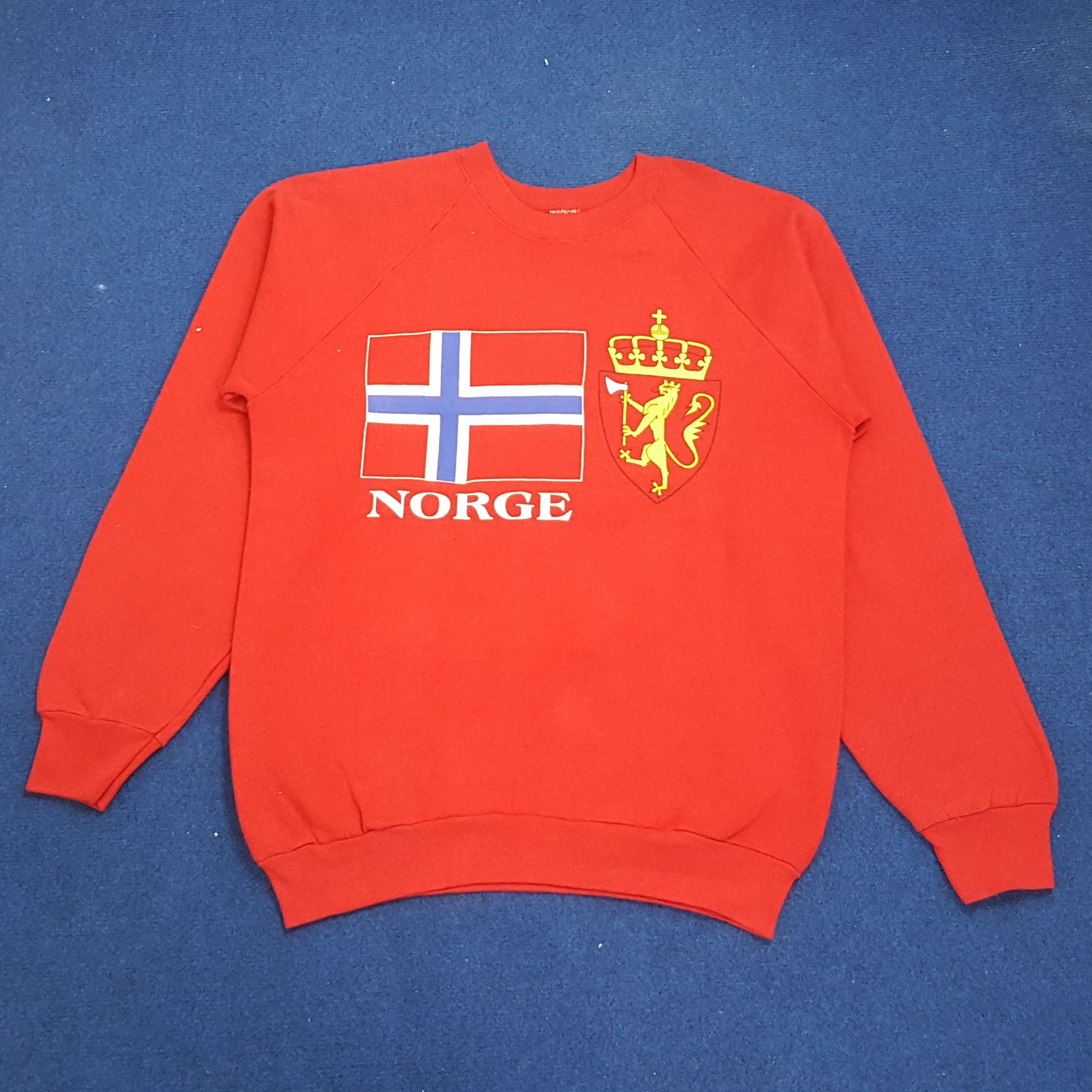 Vintage Vintage NORGE Norway Flag Streetwear Sweatshirts Size US M / EU 48-50 / 2 - 1 Thumbnail