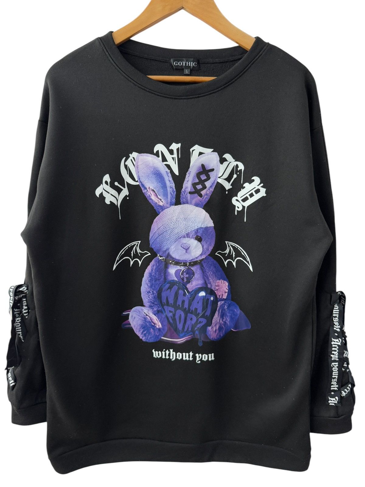 Japanese Brand Gothic Punk Sweatshirt black punk hip hop style Size US L / EU 52-54 / 3 - 2 Thumbnail