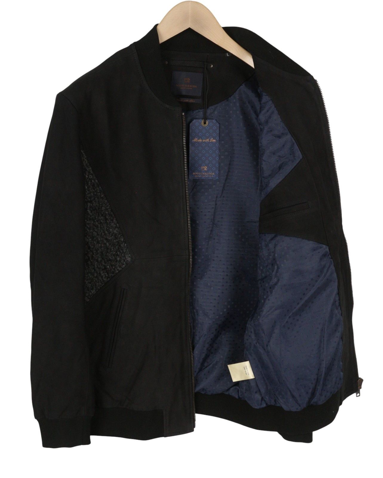 Scotch & Soda L Black Genuine Leather Bomber 88482 Size US L / EU 52-54 / 3 - 2 Thumbnail