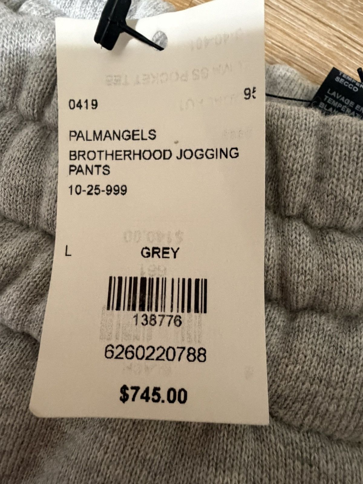 Palm Angels Palm Angles BROTHERHOOD JOGGING - MELANGE GREY LARGE Size US 33 - 5 Thumbnail