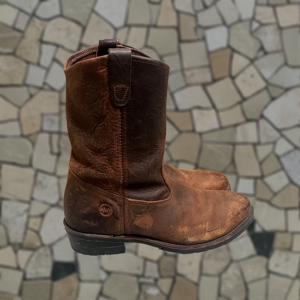 Doublet VINTAGE Double-H Boots Mens 13 D Brown Leather 