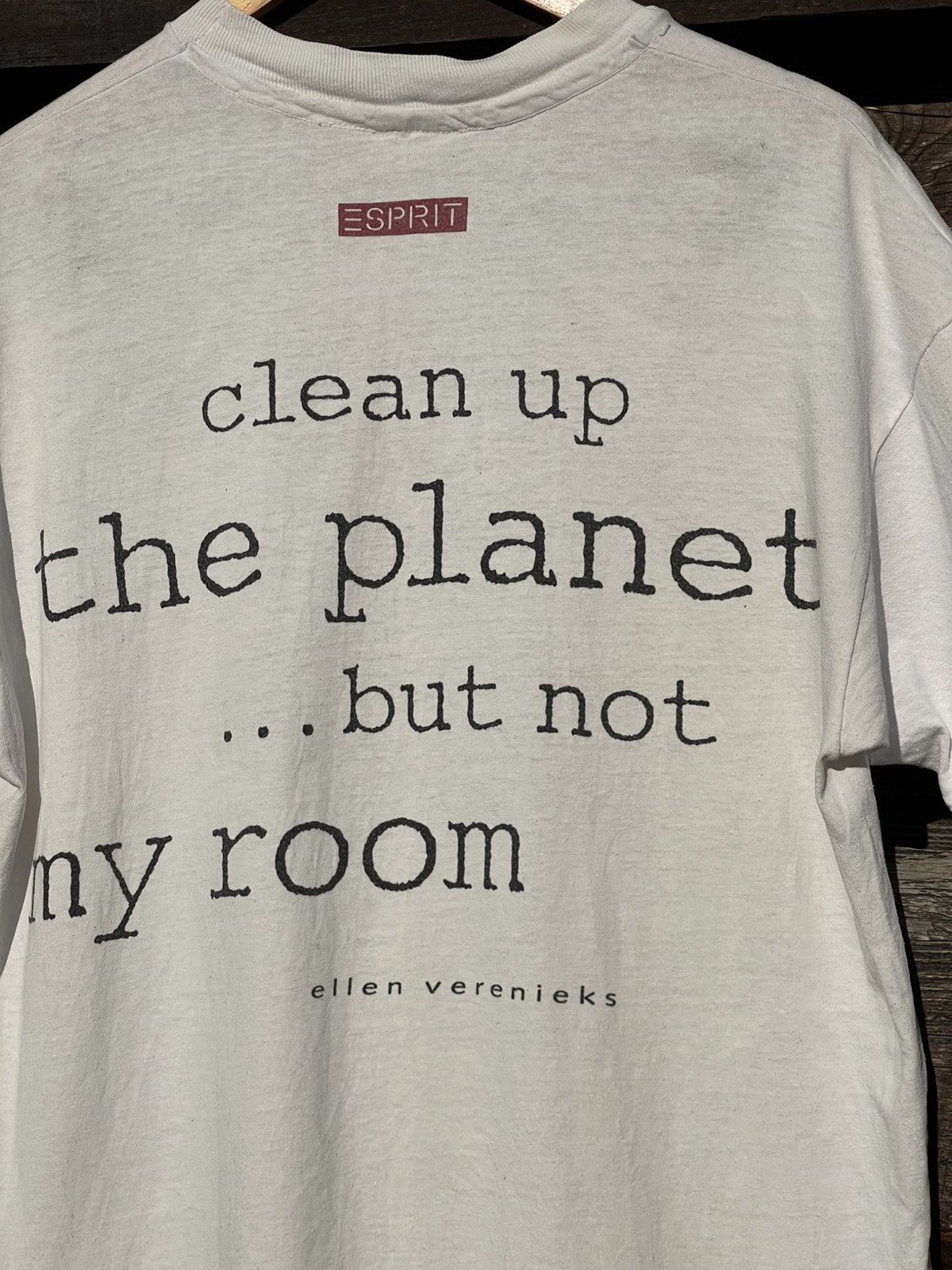 Vintage 90’s Rare Ellen Verenieks Clean Up The Planet Tee Size US M / EU 48-50 / 2 - 13 Thumbnail