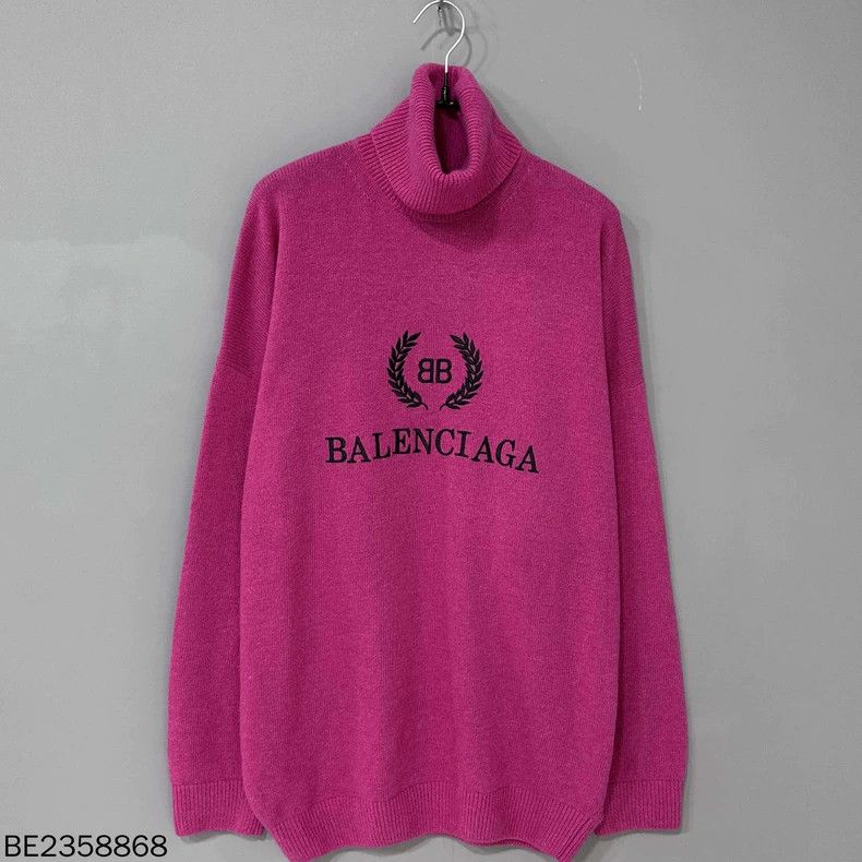 Balenciaga Balenciaga Turtleneck Wheat Logo Cashmere Sweater - dmc Size US M / EU 48-50 / 2 - 1 Thumbnail
