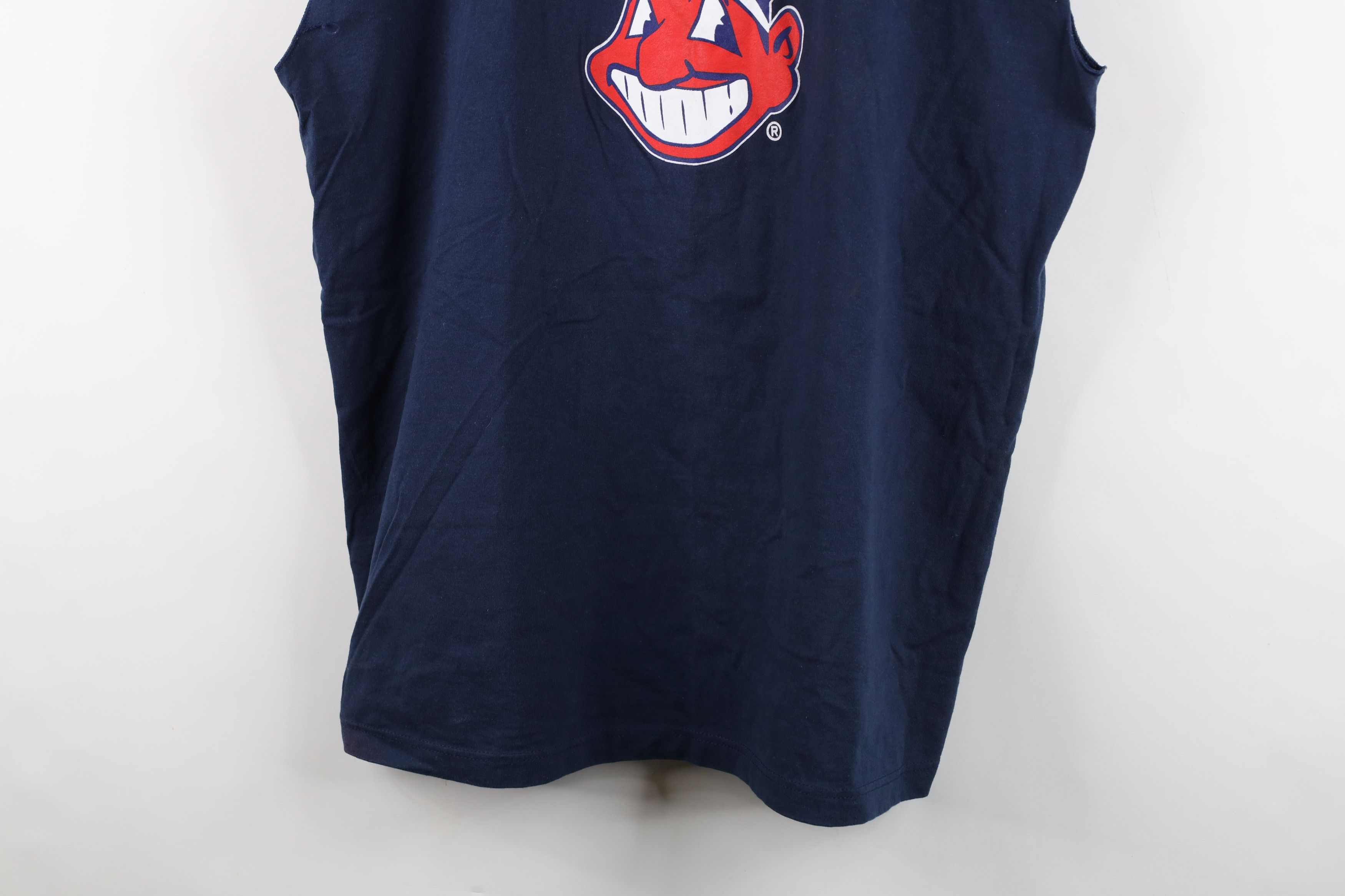 Vintage Vintage 90s Cleveland Indians Baseball Muscle T-Shirt USA Size US XXL / EU 58 / 5 - 3 Thumbnail