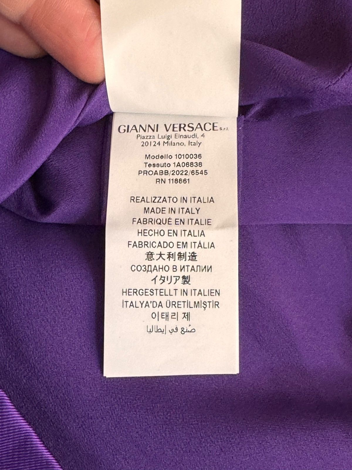 Versace Versace Purple Viscose Skirt Medusa Zip Made in Italy Size 34" / US 12 / IT 48 - 8 Thumbnail
