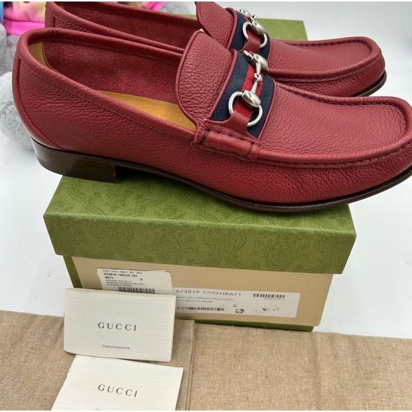 Gucci Men's Gucci horse bit web striped loafer size 9 Size US 9.5 / EU 42-43 - 10 Thumbnail