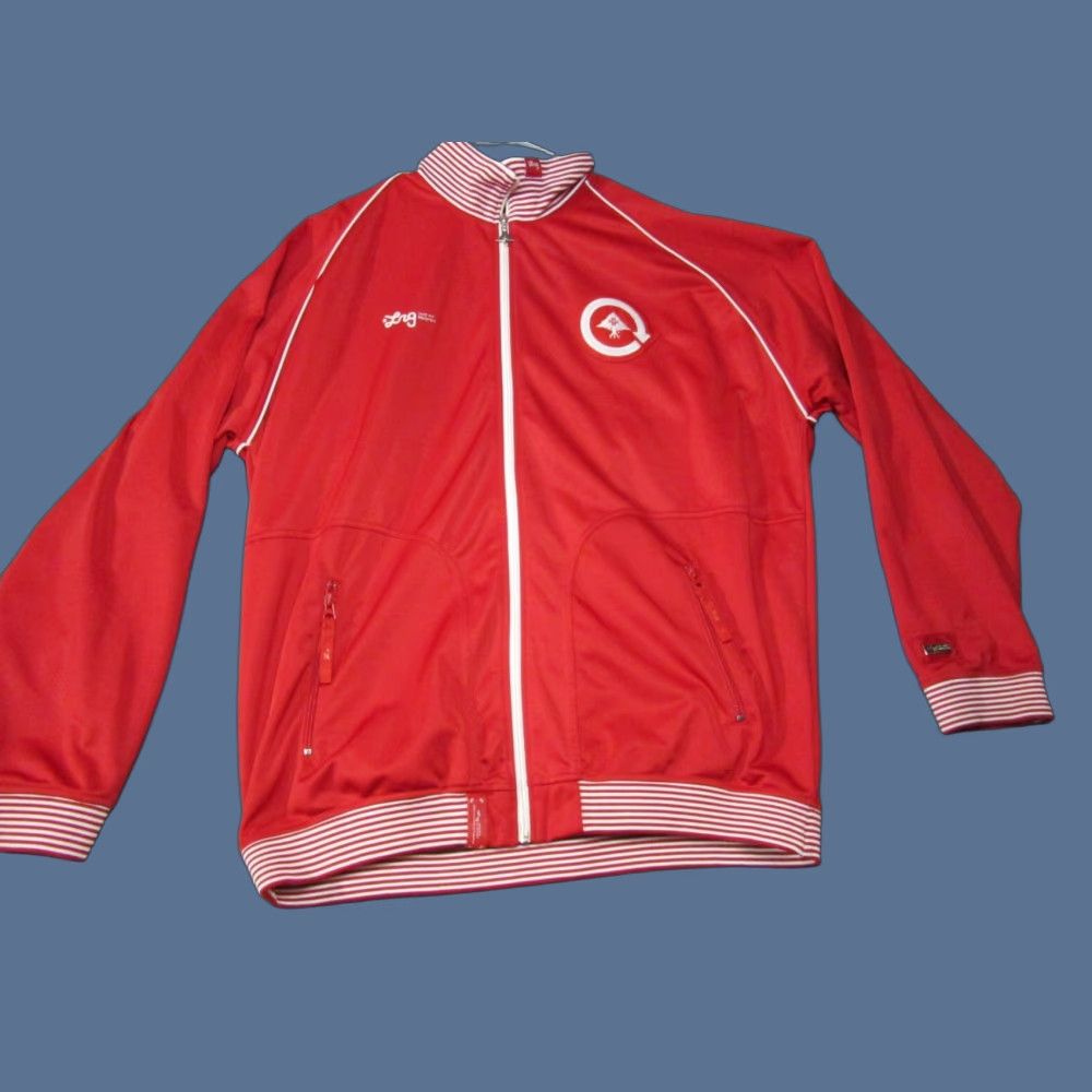 LRG Jacket Mens 3XL Red Full-Zip Track Jacket Embroidered Logo 90s Hip Hop Y2K Roots Warm Up Streetwear Mens