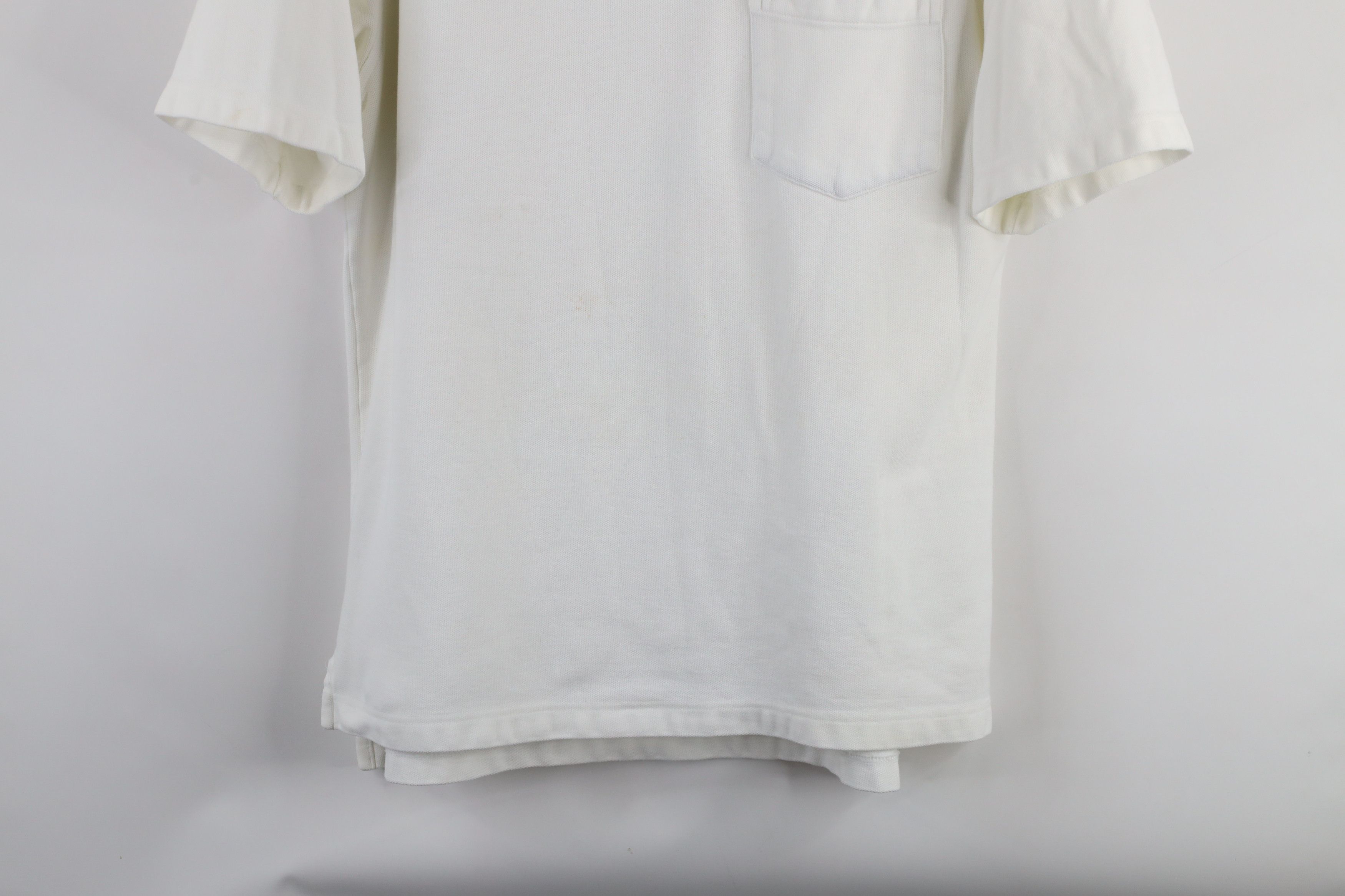Lands' End × Vintage Vintage 90s Lands End Pique Cotton Golf Polo Shirt White Size US M / EU 48-50 / 2 - 3 Thumbnail