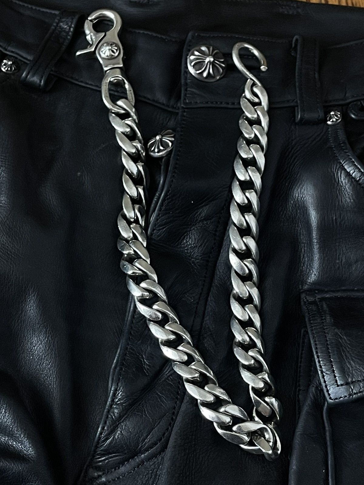 image of Chrome Hearts Heavy Cuban Link Wallet Chain 19” in Silver, Men's