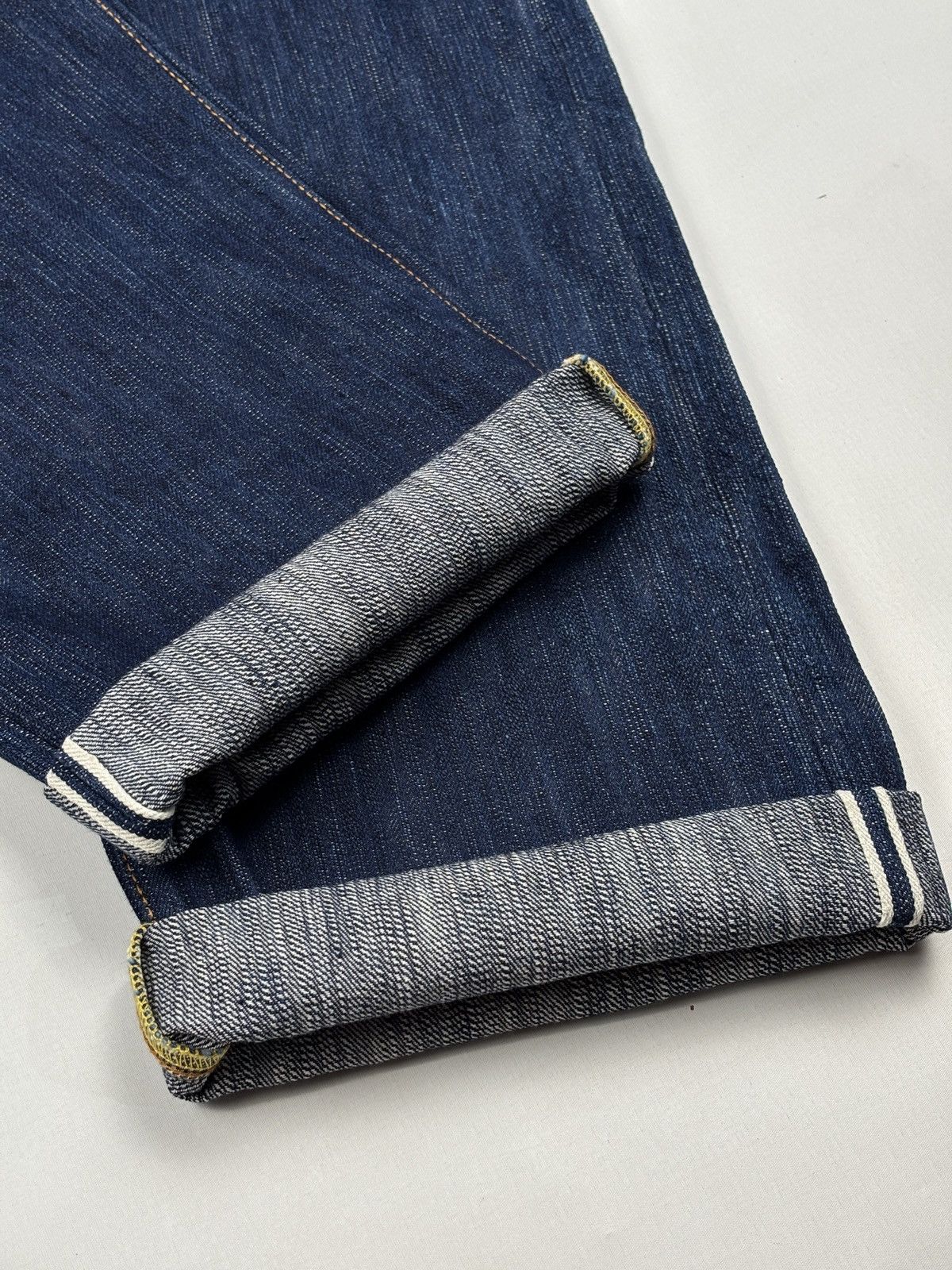 Evisu Striped Daicock Print Selvedged Jeans Size US 34 / EU 50 - 10 Thumbnail