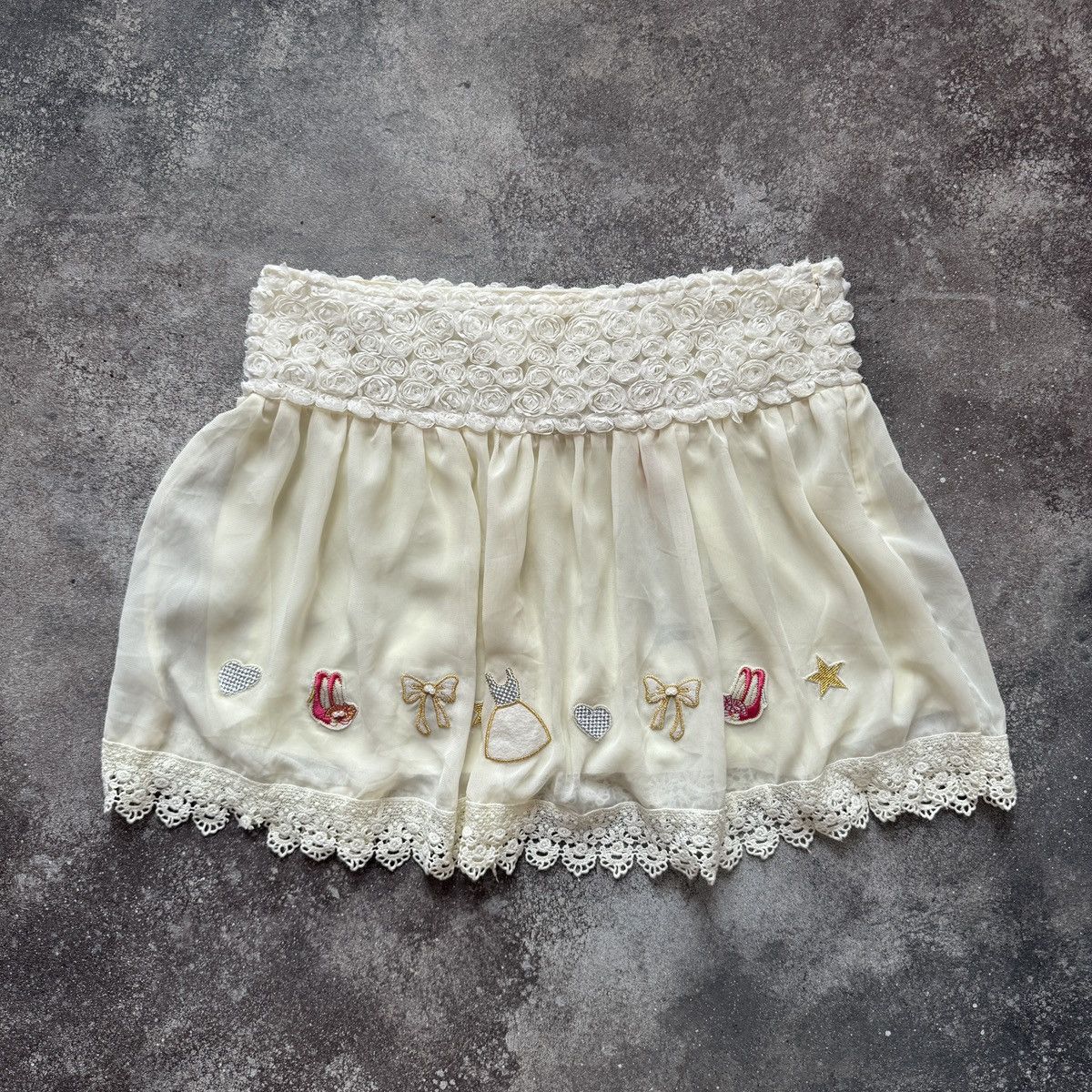 Hysteric Glamour Y2K Fairycore Kawaii Coquette Lace Details Mini Skirt Size 30" / US 8 / IT 44 - 1 Thumbnail