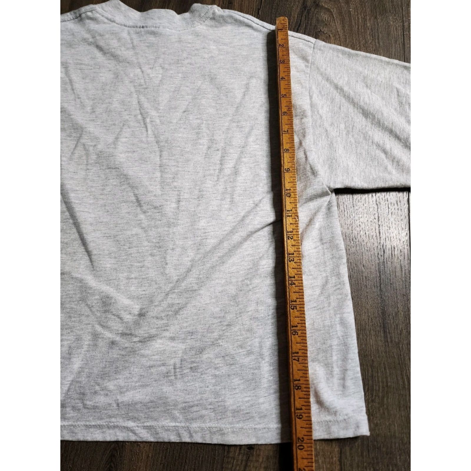 Jerzees VINTAGE JERZEES Cropped T-Shirt Womens M Gray 9/11 Distressed Size M / US 6-8 / IT 42-44 - 3 Thumbnail