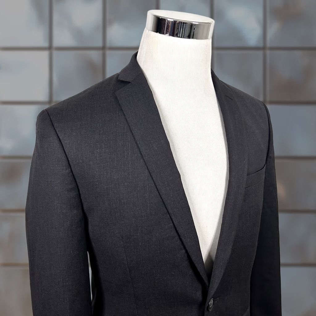 Bar III Bar III Sport Coat 40R Extra Slim Fit 100% Wool Charcoal Gray Two Button Vented Mens Size US XS / EU 42 / 0 - 1 Thumbnail