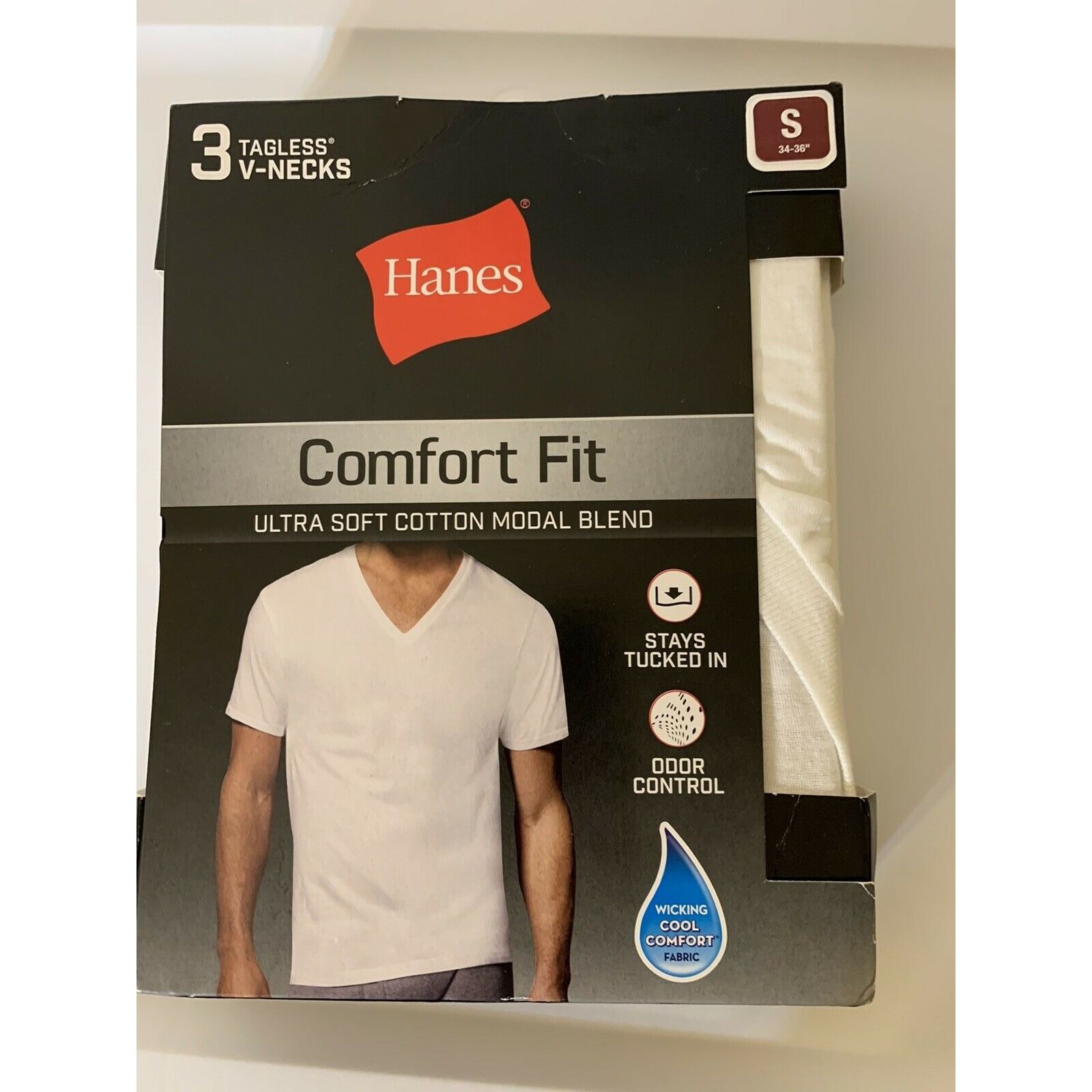 Hanes New Hanes 3-Pack Comfort Fit Shirts Sz S Ultra Soft Tagless Size US S / EU 44-46 / 1 - 1 Thumbnail