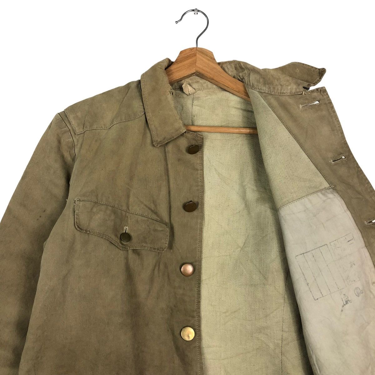 Vintage 🔥TRUE VINTAGE 1940’s CHORE MILITARY JACKET MULTI POCKET Size US M / EU 48-50 / 2 - 12 Thumbnail