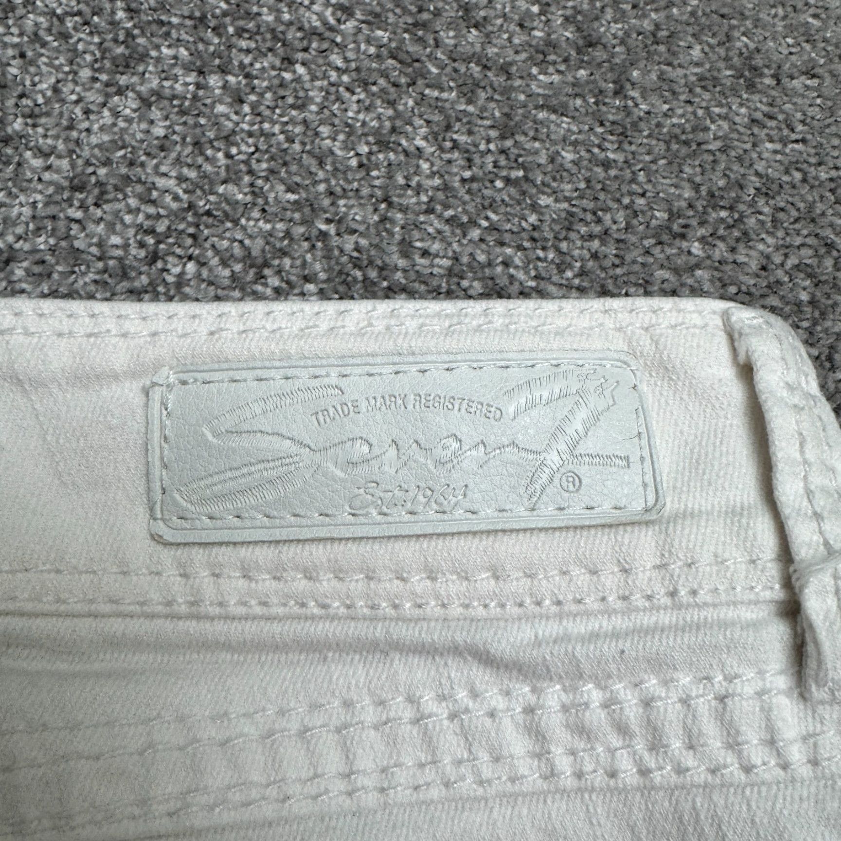Vintage Seven7 Capri Denim Jeans Womens 12 White Straight Raw Hem Stretch Casual 36x19 Size 34" / US 12 / IT 48 - 5 Thumbnail