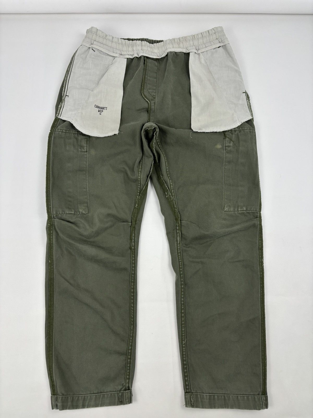 Carhartt × Carhartt Wip × Vintage VTG CARHARTT WIP CAMPER Khaki Cargo Pocket Military Work Trousers Utility Pants Size US 32 / EU 48 - 16 Thumbnail