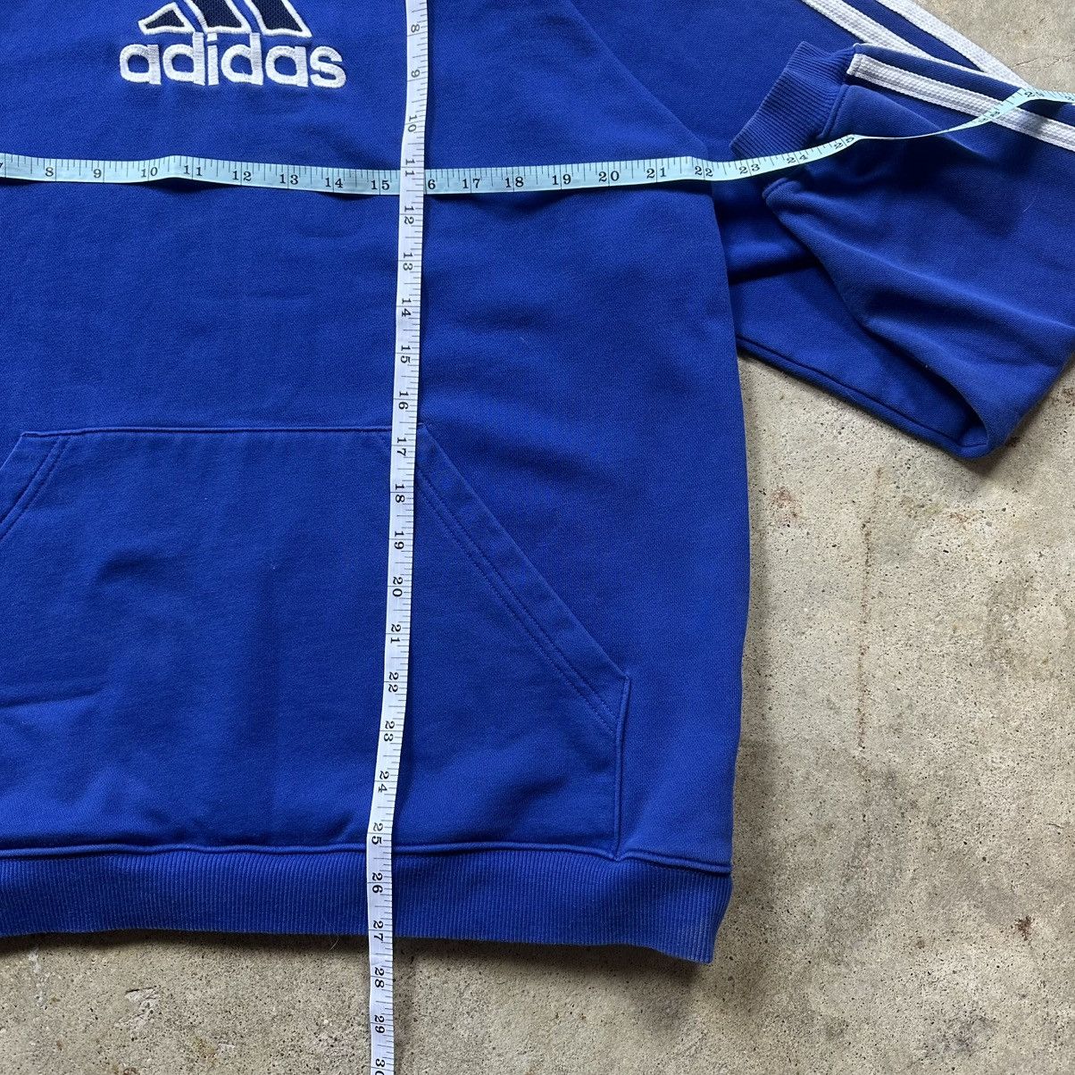 Adidas Vintage Y2K Blue Adidas Big Logo Baggy Skater Hoodie Size US XL / EU 56 / 4 - 5 Thumbnail