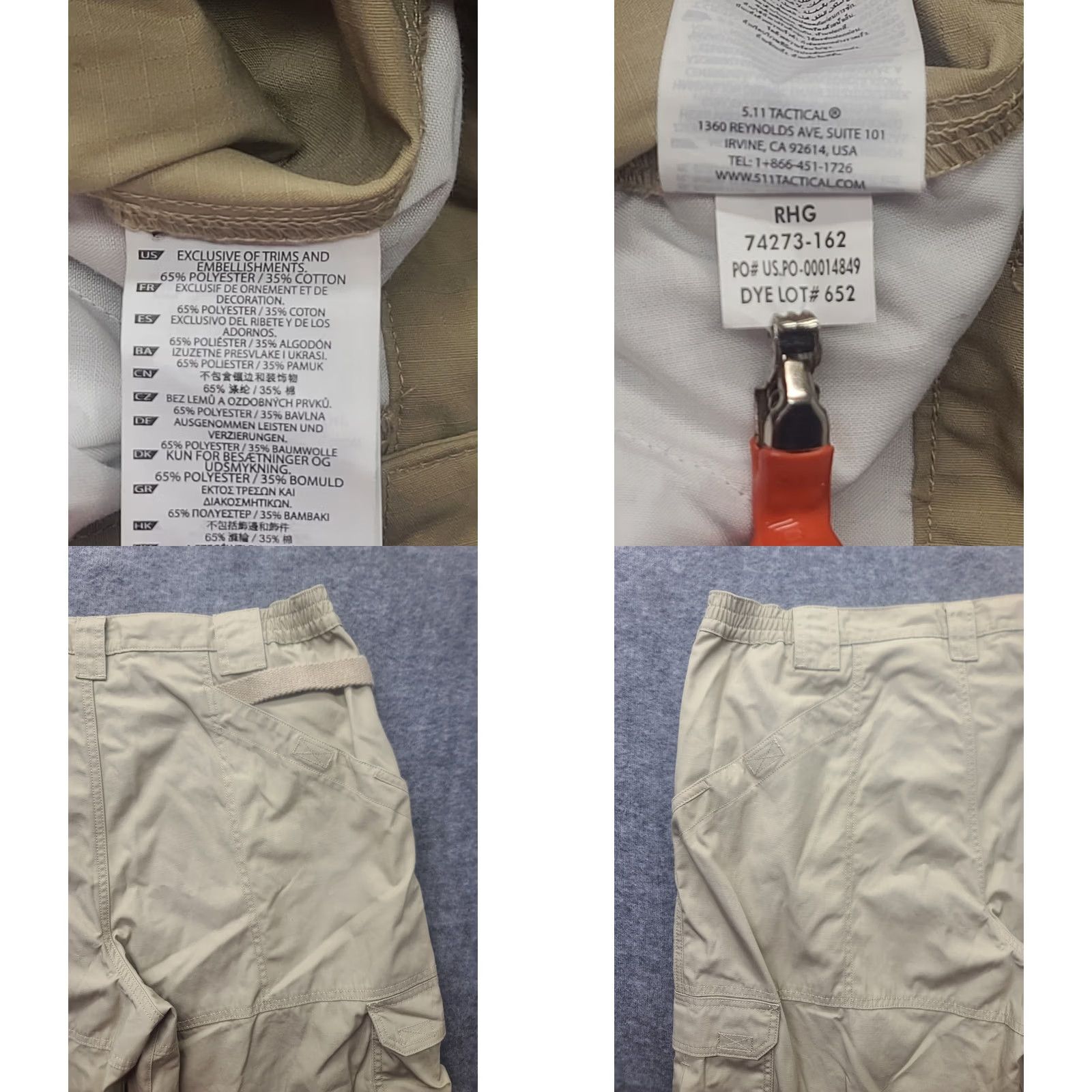 Vintage 5.11 Tactical Pants Mens 40x32 Taclite Pro Regular Cargo Pant Beige 5.11 USA Army Outdoor Navy? Size US 40 / EU 56 - 8 Thumbnail