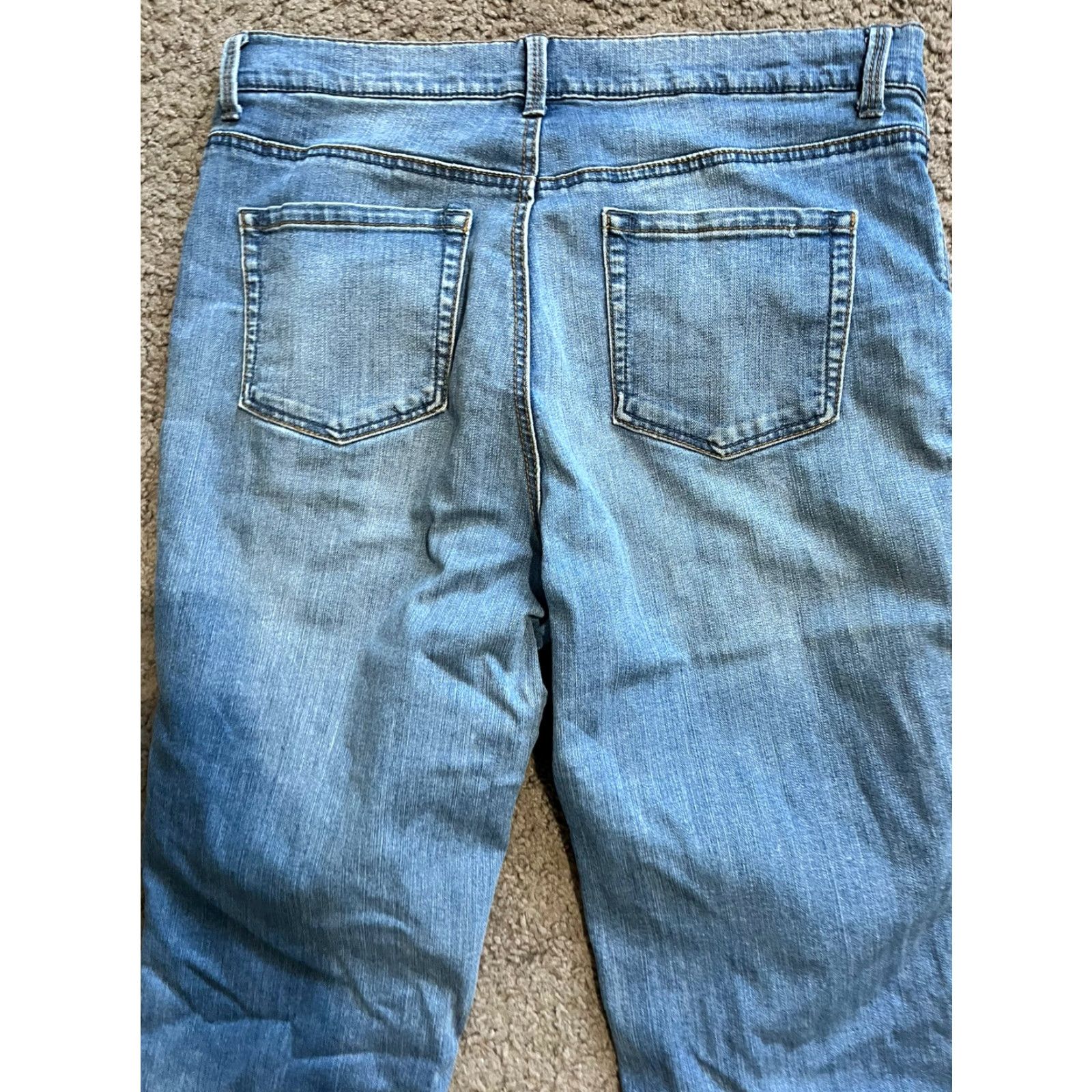 Gloria Vanderbilt Gloria Vanderbilt Amanda Straight Leg Jeans Women's 12P Dark Wash Blue Denim Regular Fit Size 34" / US 12 / IT 48 - 4 Thumbnail