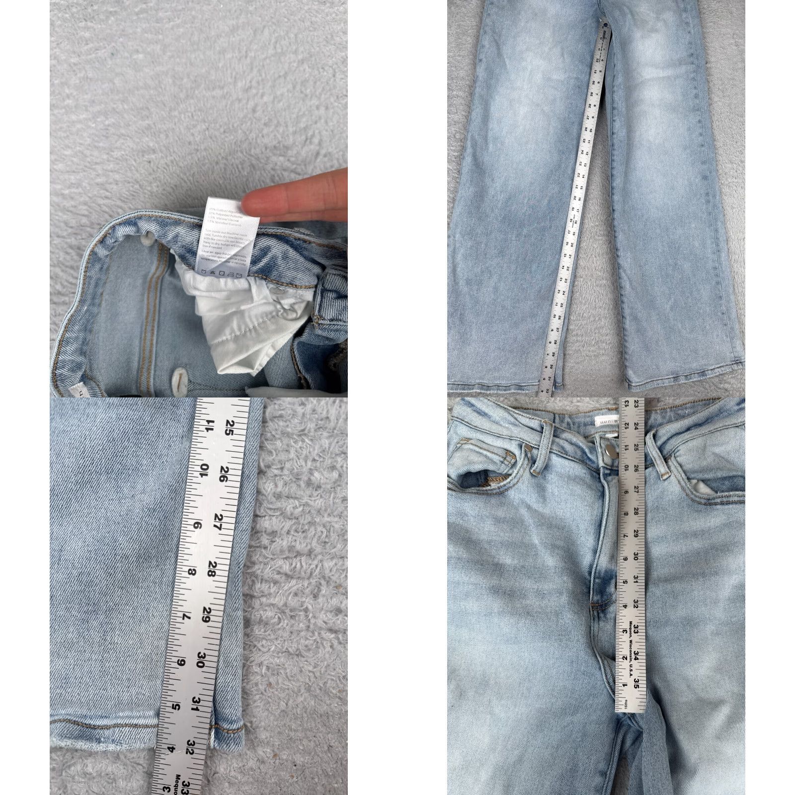 Old Navy VINTAGE Old Navy Women's Jeans Wide-Leg Light Wash Denim High Rise 26x32 Spring Summer Fall Winter Size 28" / US 6 / IT 42 - 8 Thumbnail