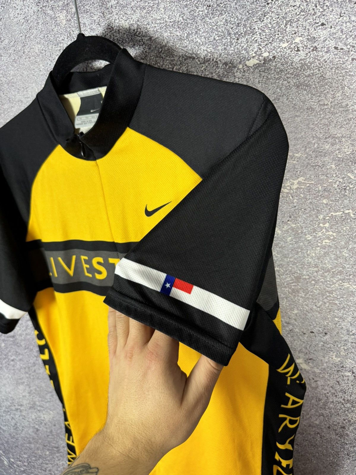 Bicycle × Nike × Vintage NIKE LIVESTRONG Cycling Jersey 3/4 Zip Mens XL Made in USA Size US XL / EU 56 / 4 - 8 Thumbnail