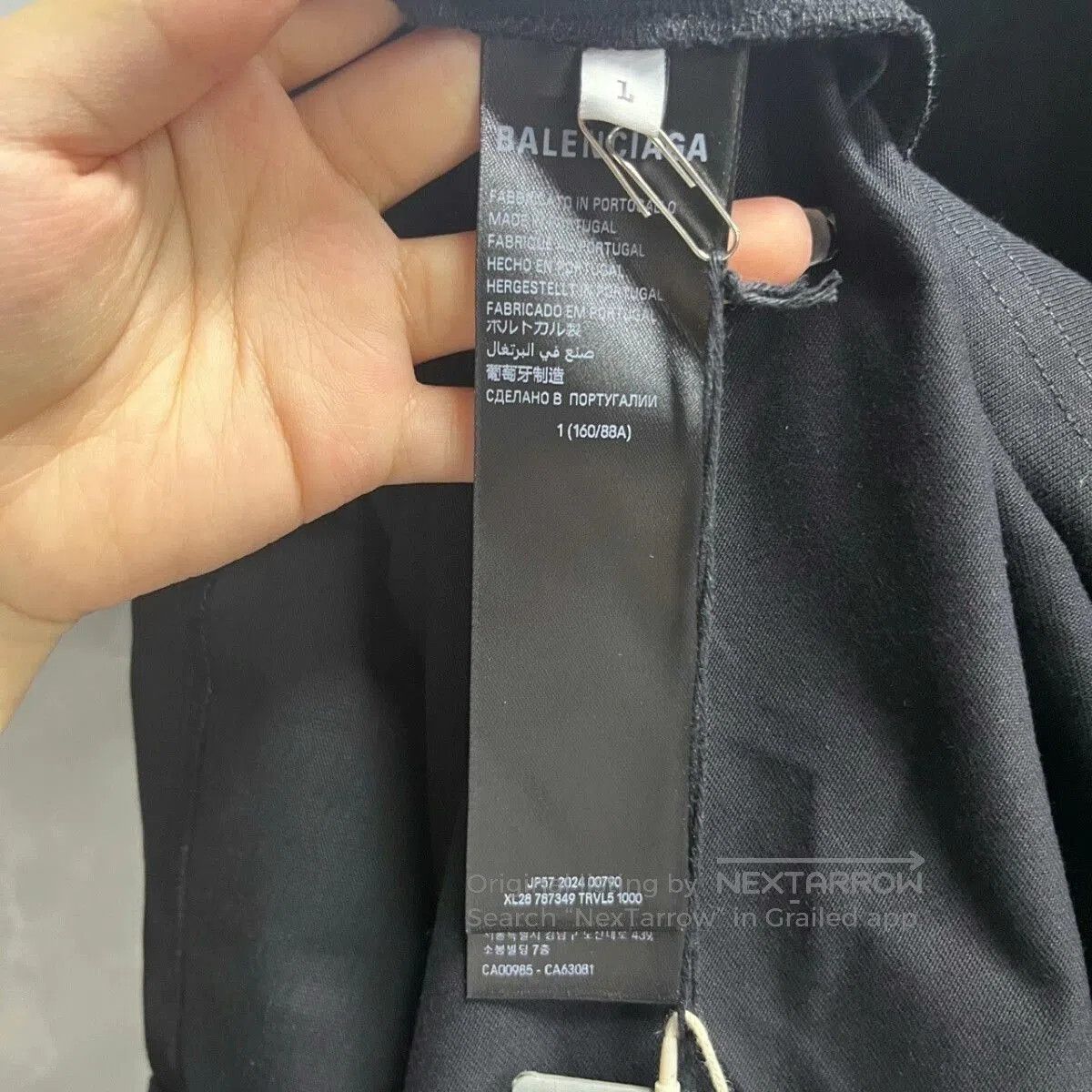 Balenciaga Balenciaga Black Logo Rhinestone Short Sleeve T-shirt. Size US S / EU 44-46 / 1 - 4 Thumbnail