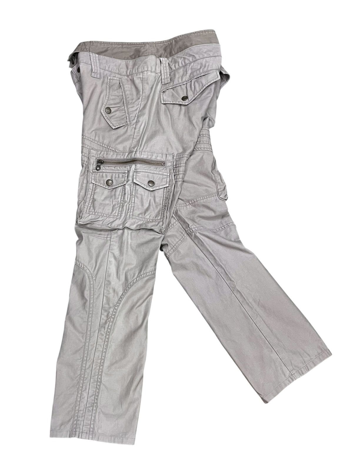 Morgan Homme Morgan Homme Double Waist Lace-Up 10 Pocket Y2K Cargo Pants Size US 32 / EU 48 - 4 Thumbnail