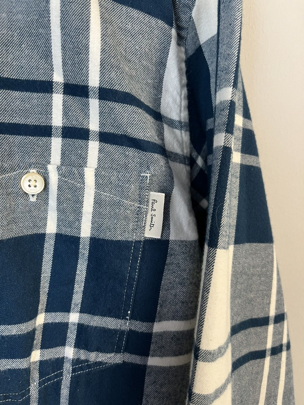 Paul Smith Paul Smith Jeans Plaid Cotton Tailored Fit Long Sleeve Shirt Size US XL / EU 56 / 4 - 5 Thumbnail