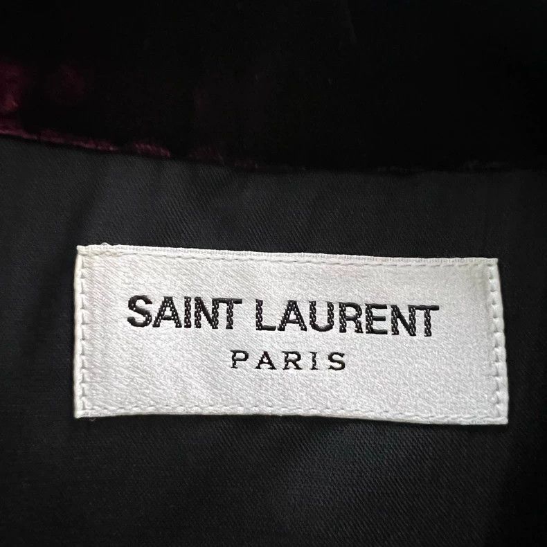 Saint Laurent Paris Saint Laurent Paris size 36 Burgundy Velvet Embroidered Sh Size US M / EU 48-50 / 2 - 3 Thumbnail