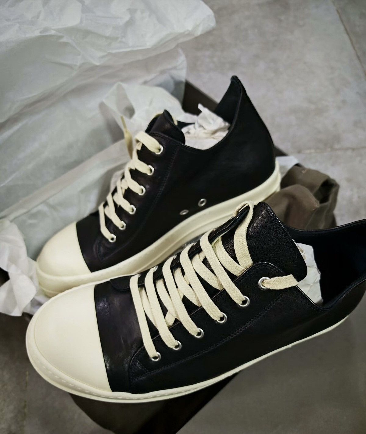 Rick Owens Rick Owens Mainline black "Geobasket" sneakers Size US 7 / EU 40 - 3 Thumbnail