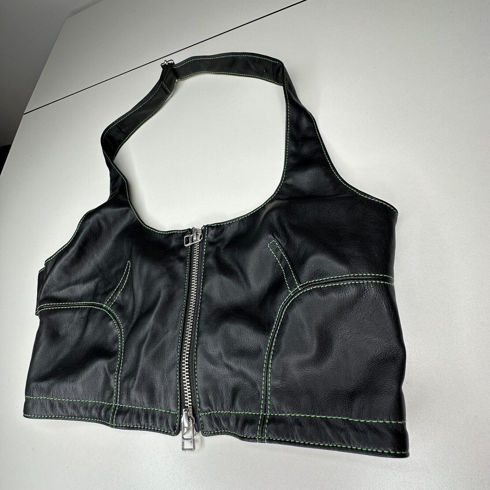Eckhaus Latta NWOT Eckhaus Latta Black Halterneck Tonal Stitch Scoop Neck Size M / US 6-8 / IT 42-44 - 2 Thumbnail