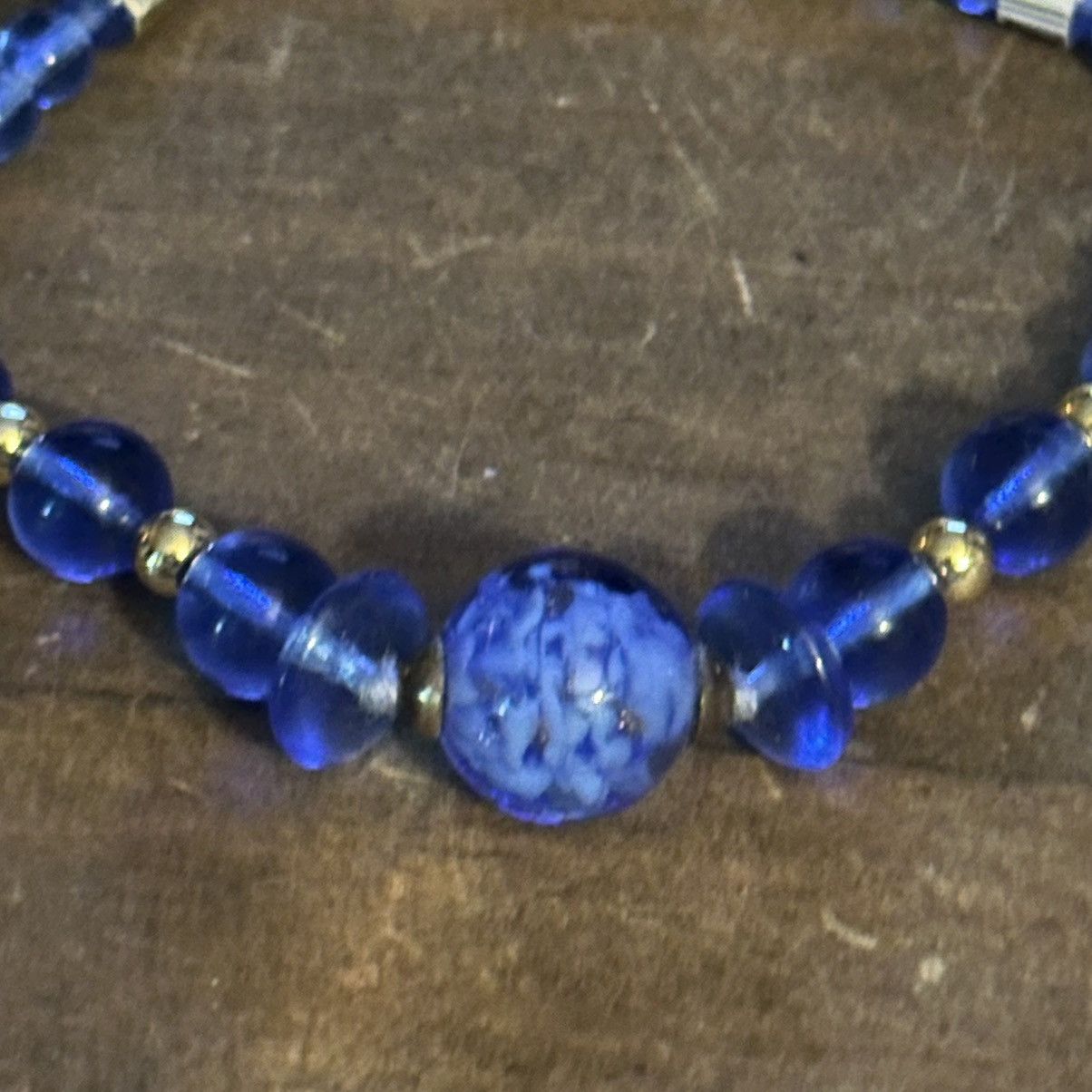 Other Blue Venetian glass bead bracelet Size ONE SIZE - 6 Thumbnail