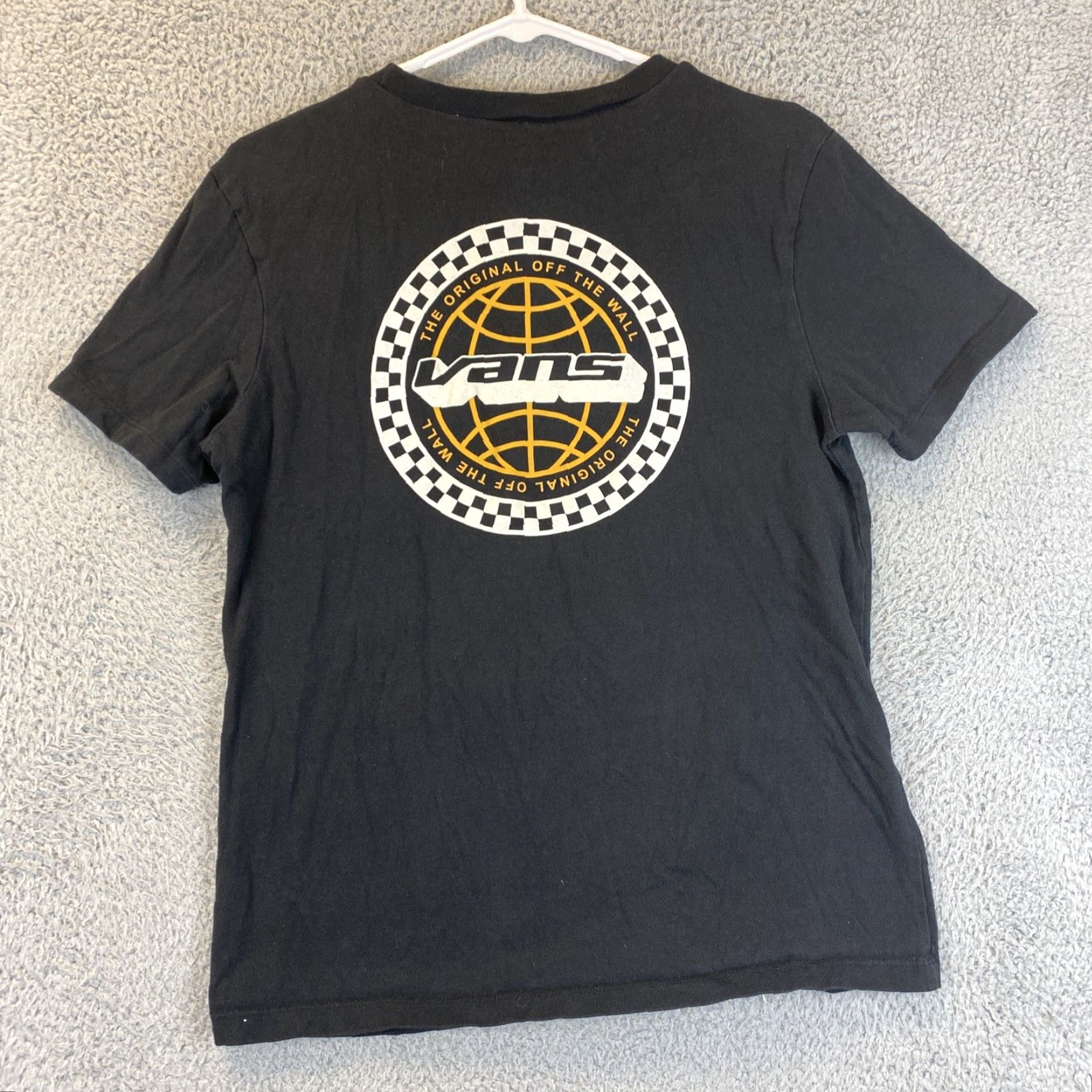 Vans Vans Globe Logo T-Shirt Men USA Size M Black 70-10 3D 90s Crew Neck Short Sleeve Cotton Preshrunk Regular Size US M / EU 48-50 / 2 - 7 Thumbnail