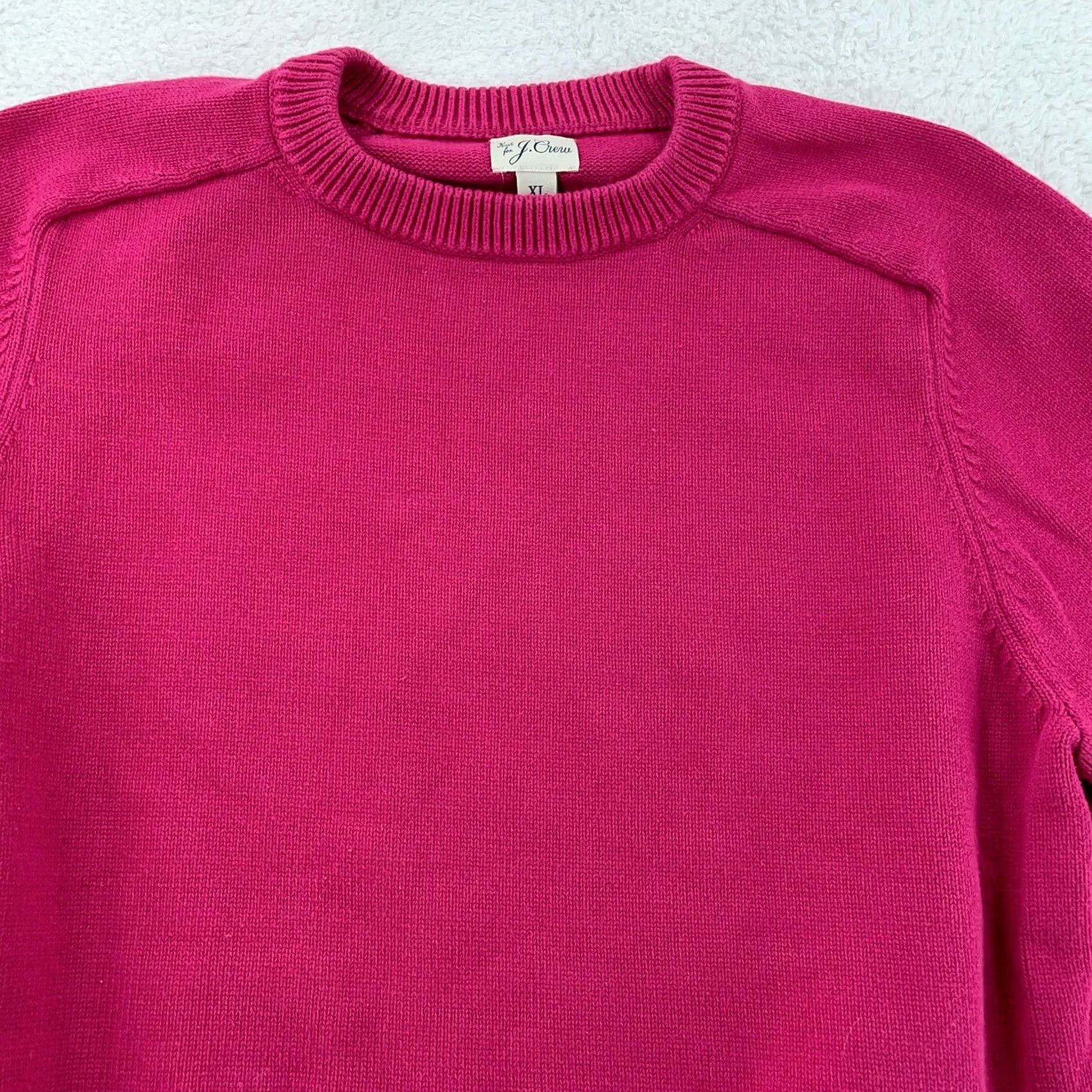 J.Crew J.CREW Sweater Mens L Pink Crew Neck Cotton Pullover Washed Berry Size US L / EU 52-54 / 3 - 2 Thumbnail