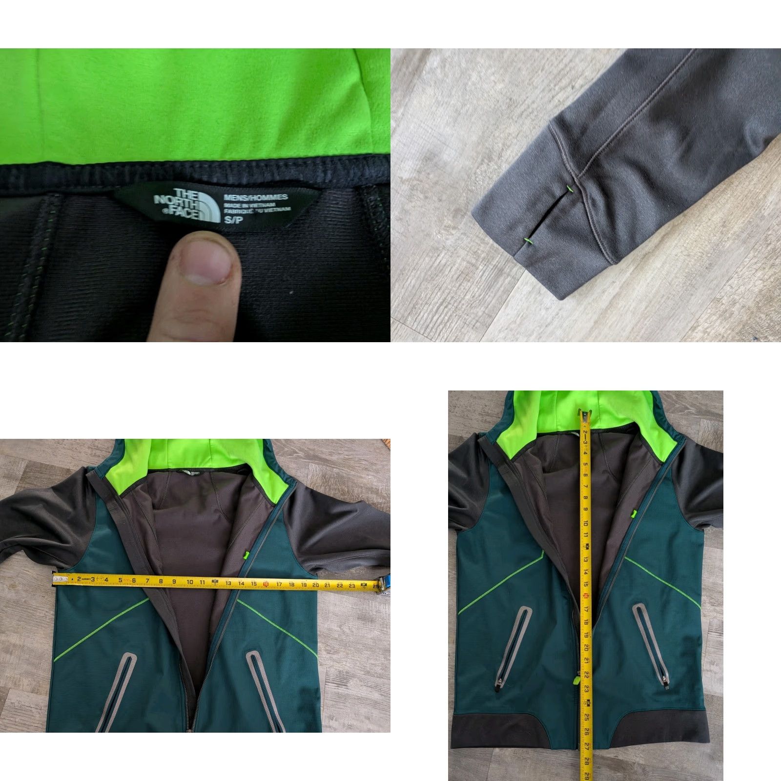 The North Face The North Face Kilowatt Jacket Mens S Green Gray Full Zip Hooded Windbreaker Size US S / EU 44-46 / 1 - 8 Thumbnail